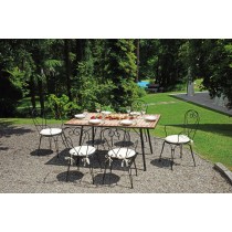 Sedia da giardino in ferro con braccioli Greenwood Stresa CHF 04