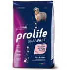 Crocchette per cani Prolife sensitive grain free maiale fresco e patate adult medium/large nutrigenomic 10 Kg