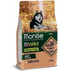 Crocchette per cani Monge grain free adult salmone e piselli 12 Kg