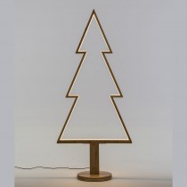 Albero di Natale legno Lotti abete con LED bianco caldo