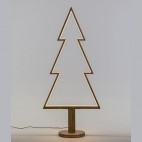 Albero di Natale legno Lotti abete con LED bianco caldo