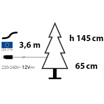 Albero di Natale legno Lotti abete con LED bianco caldo