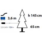 Albero di Natale legno Lotti abete con LED bianco caldo