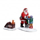 Lemax villaggio di Natale Babbo Natale e i bambini set 2 pezzi