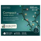 Luci di Natale multicolor e bianco caldo Kaemingk 11 m effetto scintillio