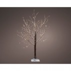 Albero di Natale da esterno illuminato bianco caldo Kaemingk 150 cm