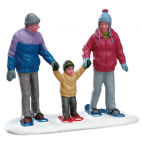 Lemax snowshoe family villaggio di Natale