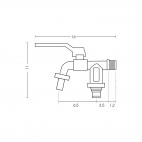 Rubinetto in ottone Bel-Fer RUB/027 a doppia uscita