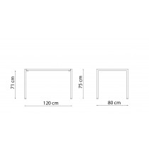 Tavolo da giardino ed esterni Quatris 120x80 Vermobil - Progetto Sedia