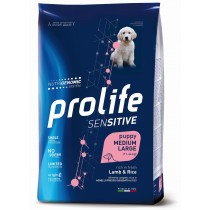 Crocchette per cani Prolife puppy medium/large sensitive agnello e riso nutrigenomic 10 Kg