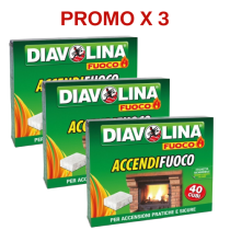 Diavolina Accendifuoco - 40 Cubi PROMO X3 (Prezzo a...