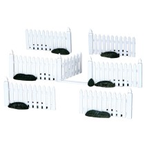 Lemax villaggio di natale plastic picket fence